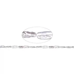 141841121015 Strang Keshi, Süßwasser-Perle weiß, ca. 10 x 08mm | Marco Schreier