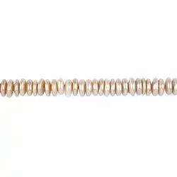 141841127093 Strang Scheiben, Süßwasser-Perle,, creme-weiß (natur), 03-06 x 15-20mm | Marco Schreier