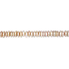 Rang de collier, perle d'eau douce, saumon, 03-06 x 15-20mm | Marco Schreier