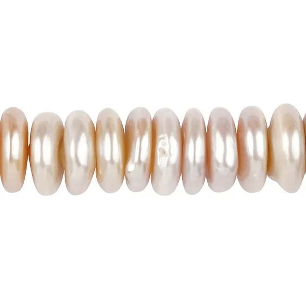 Tiras de rodajas, perla de agua dulce, salmón, 03-06 x 15-20mm | Marco Schreier