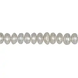 141841134043 Strang Scheiben, Süßwasser-Perle AB, creme-weiß, 05-08 x 13-15mm | Marco Schreier