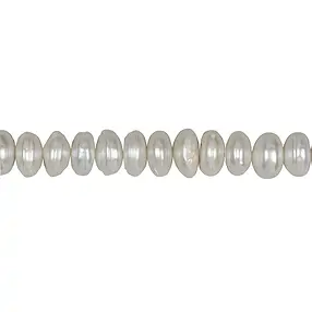 Strang Scheiben, Süßwasser-Perle AB, creme-weiß, 05-08 x 13-15mm | Marco Schreier