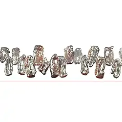 141841213115 Rang de collier plat, perle d'eau douce violette claire (naturelle), environ 08-12 x 14-20mm  | Marco Schreier