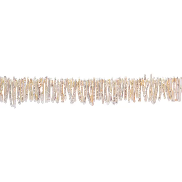 Strand of sticks, freshwater pearl white-salmon, 02-03 x 25-28mm | Marco Schreier