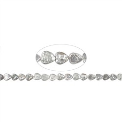 141841303144 Rang de colliers coeurs, perle argent-blanc (naturel), 12 x 12mm | Marco Schreier