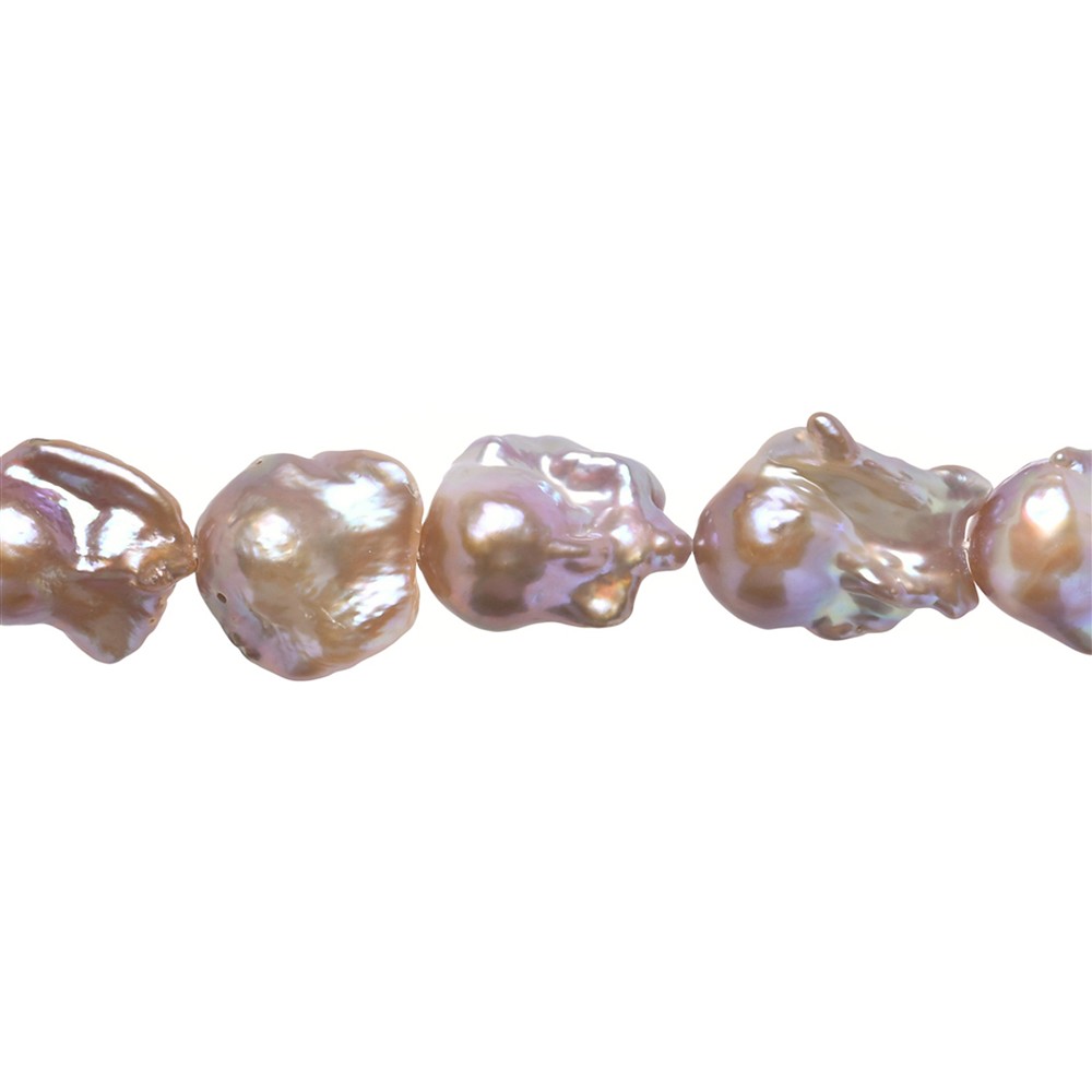 Rang de colliers goutte, perle d'eau douce (naturelle mélangée), 17-23 x 12-14mm | Marco Schreier