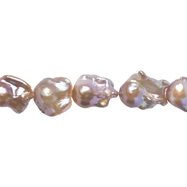 Drop strand, freshwater pearl (natural mixed), 17-23 x 12-14mm | Marco Schreier