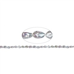 141841408014 Collar barroco de forma libre, perla de agua dulce, blanco crema, 18 x 07-11mm | Marco Schreier