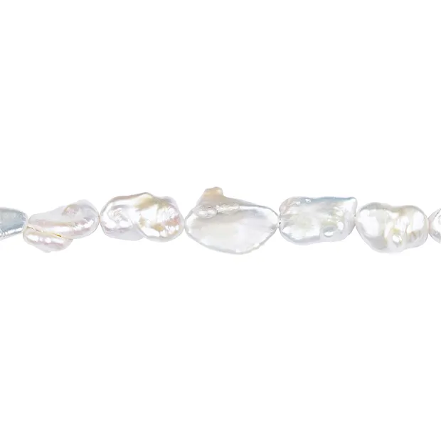 Collana barocca, perle d'acqua dolce, bianco crema, 10-20 x 09-13 mm | Marco Schreier