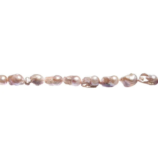 Strang Tropfen, Süßwasser-Perle (lachs), 19 x 12mm | Marco Schreier