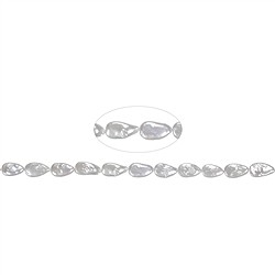 141841413044 Strand gota plana, perla de agua dulce, 014 x 08mm | Marco Schreier