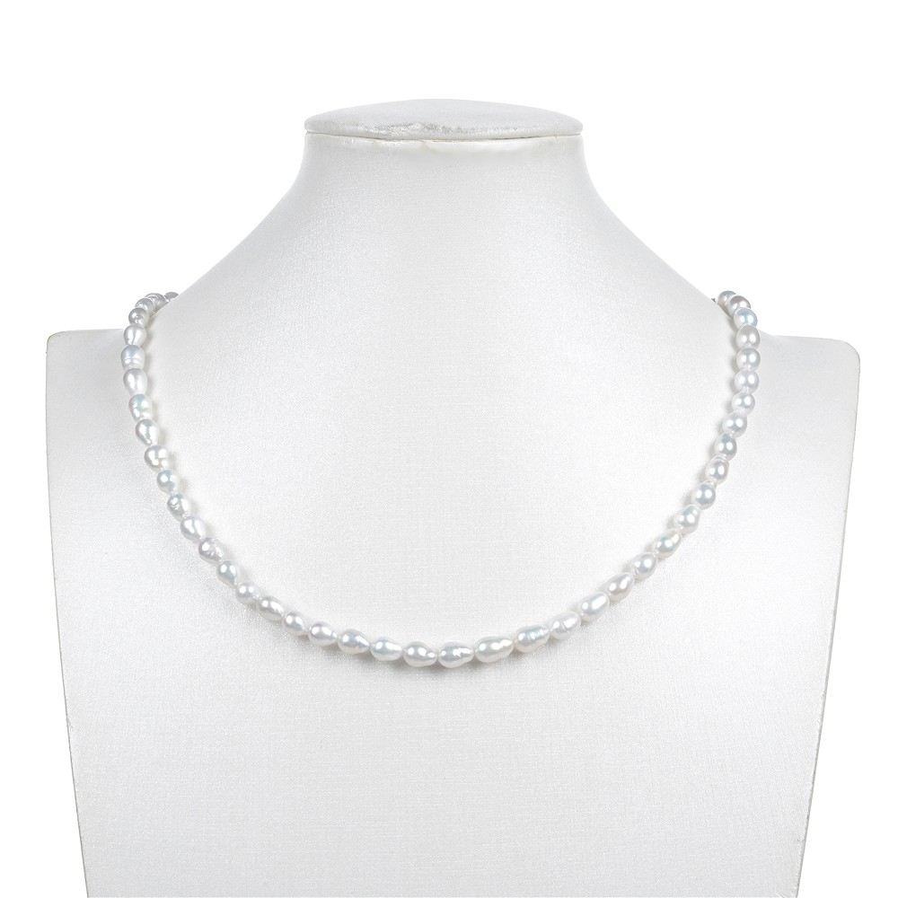 Rang de colliers goutte, perle d'eau douce, blanc-crème, 06 - 07mm | Marco Schreier