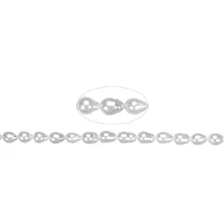 141841414044 Strang Tropfen, Süßwasser-Perle, weiß-creme, 06 - 07mm | Marco Schreier