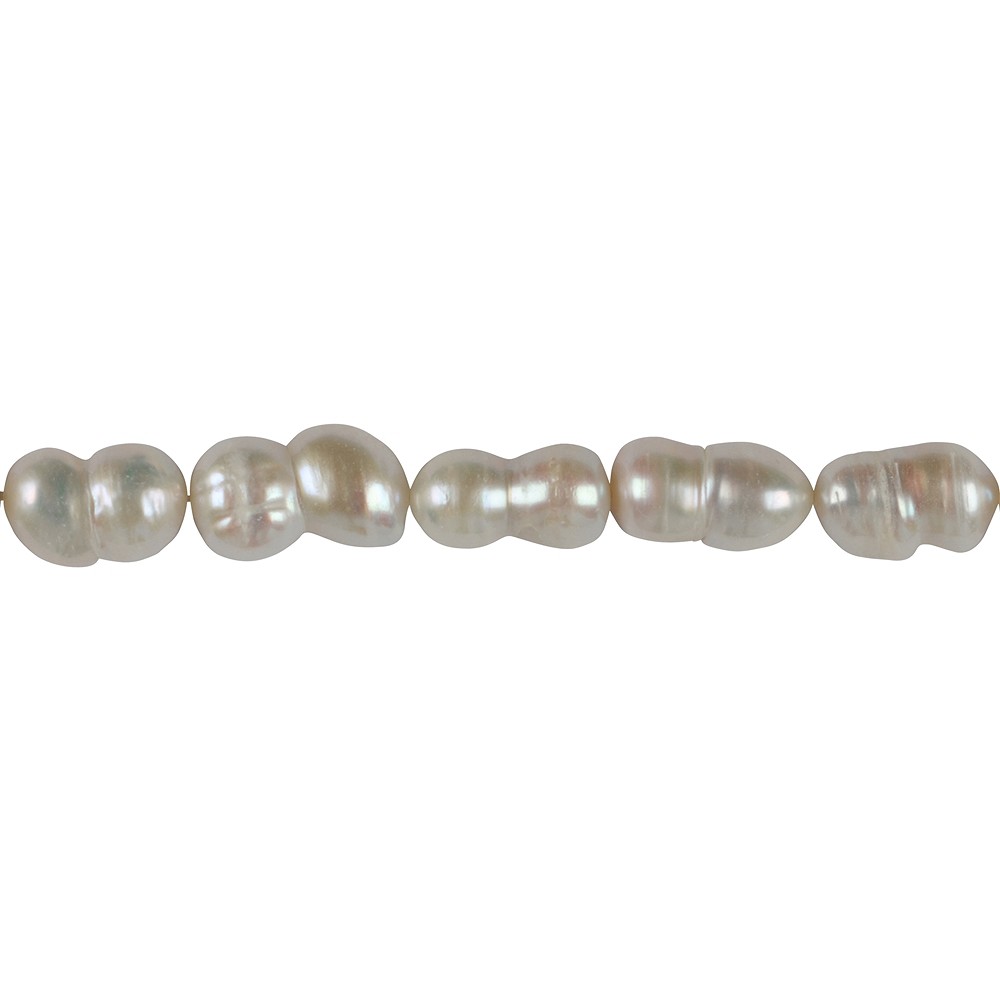 Peanut strand, freshwater pearl, white-cream, 15-20 x 10-12mm | Marco Schreier