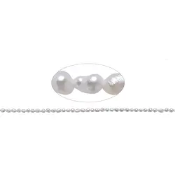 141841502010 Filo di arachidi, perla d'acqua dolce, bianco-crema, 04 x 02,5-03 mm | Marco Schreier