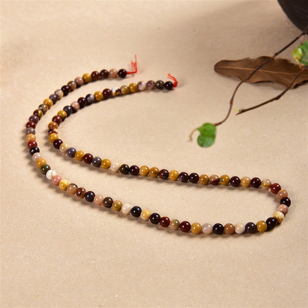 Cuentas de piedras preciosas, Mookaite, 04mm | Marco Schreier