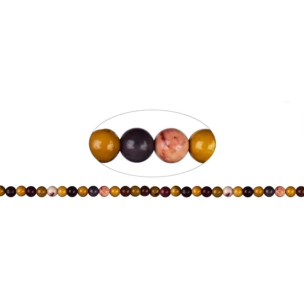 Rang de collier boules, Mookaïte, 04mm | Marco Schreier