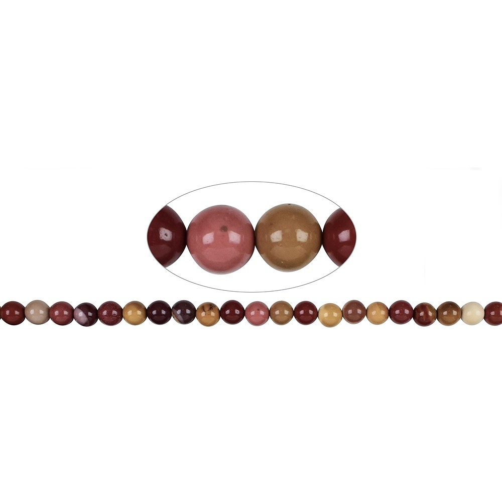 Rang de collier boules, Mookaïte, 08mm | Marco Schreier