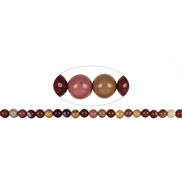 Rang de collier boules, Mookaïte, 08mm | Marco Schreier