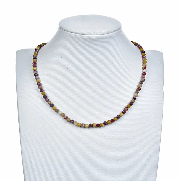 String Beads, Mookaite, faceted 04mm (39cm) | wholesaler gems & healing stones