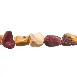 141860602200 Rang de colliers Nuggets, Mookaïte, bruts de polissage, 12 - 17mm | Marco Schreier