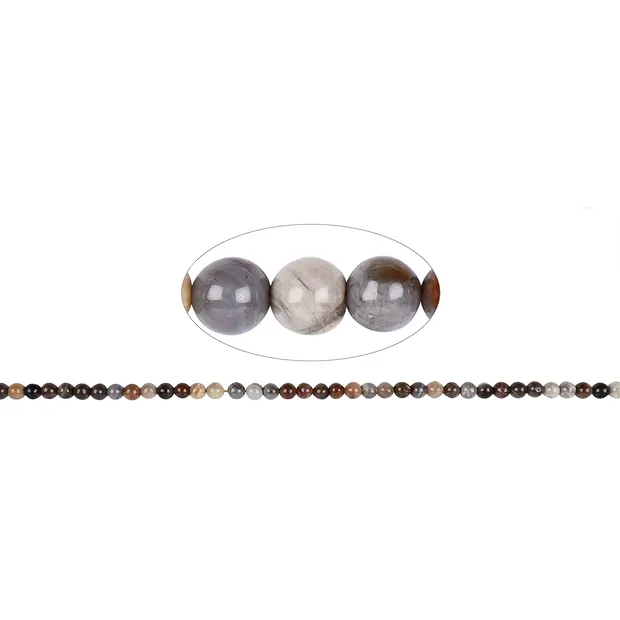 Rang de colliers boules, Bois silicofié, 04mm (38cm) | Marco Schreier