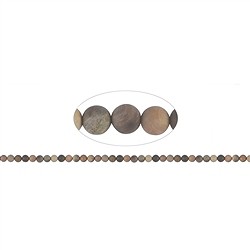 141870100510 Filo di perline, Foresta fossile, opaco, 06 mm (38 cm) | Marco Schreier