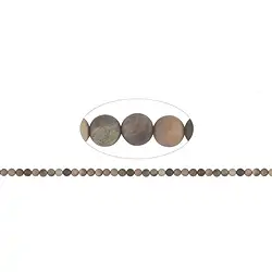 141870100510 String Beads, Petrified Wood, matt, 06mm (38cm) | gems, healing stones & jewelry