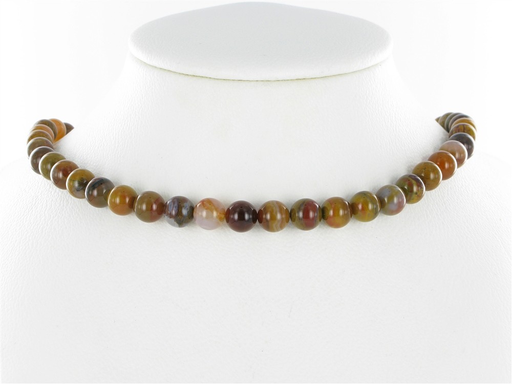 Rang de colliers boules, Bois silicofié, 08mm | Marco Schreier