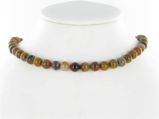 Strang Kugeln, versteinertes Holz, 08mm | GH Edelsteine, Heilsteine & Schmuck