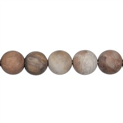 141870101110 Rang de colliers boules, Bois silicofi&#xE9;, mat, 14mm (38cm) | Marco Schreier