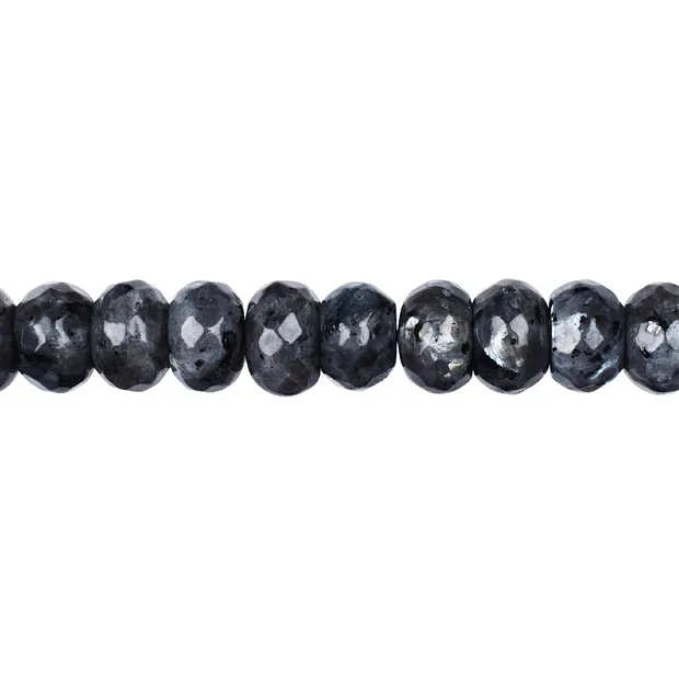 Strang Button, Larvikit, facettiert, 12mm (39cm) | Marco Schreier