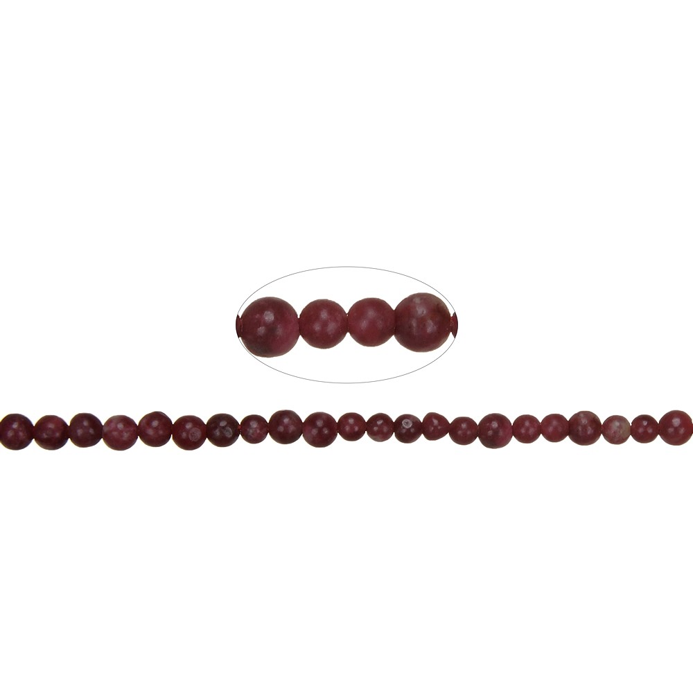 String Beads, Thulite, 02 - 03mm (38cm) | wholesaler gems & healing stones
