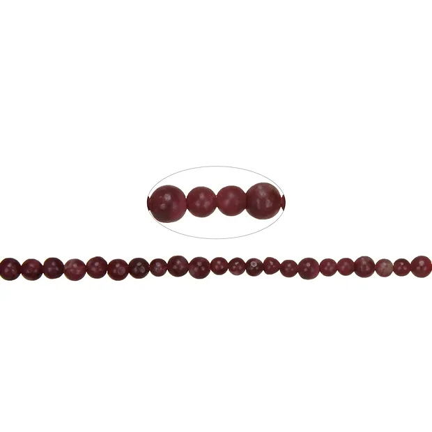 Rang de colliers boules, Thulite, 02 - 03mm (38cm) | Marco Schreier