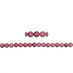 141900100521 Strang Kugeln, Thulit A (China), 06 - 07mm | GH Edelsteine, Heilsteine & Schmuck