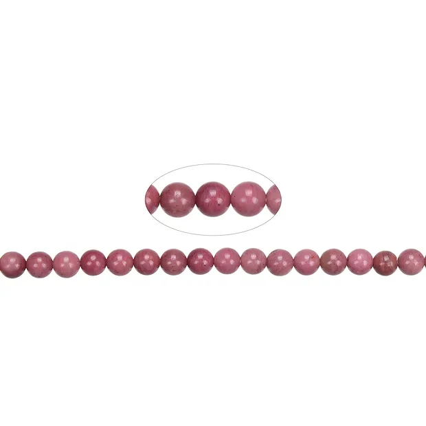 String Beads, Thulite A (China), 06 - 07mm | wholesaler gems & healing stones