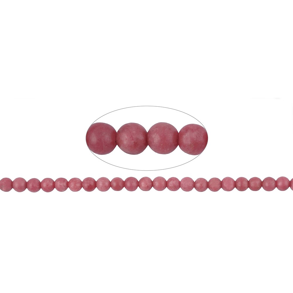 String Beads, Thulite (Norway), 06mm | wholesaler gems, healing stones & jewelry