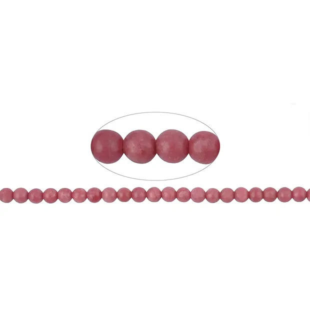 String Beads, Thulite (Norway), 06mm | wholesaler gems, healing stones & jewelry