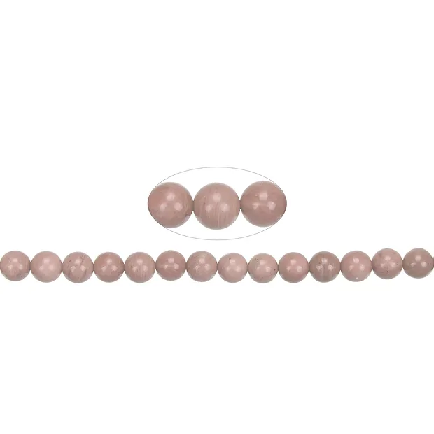 String Beads, thulite, 08–08.5 mm | wholesaler gems, healing stones & jewelry