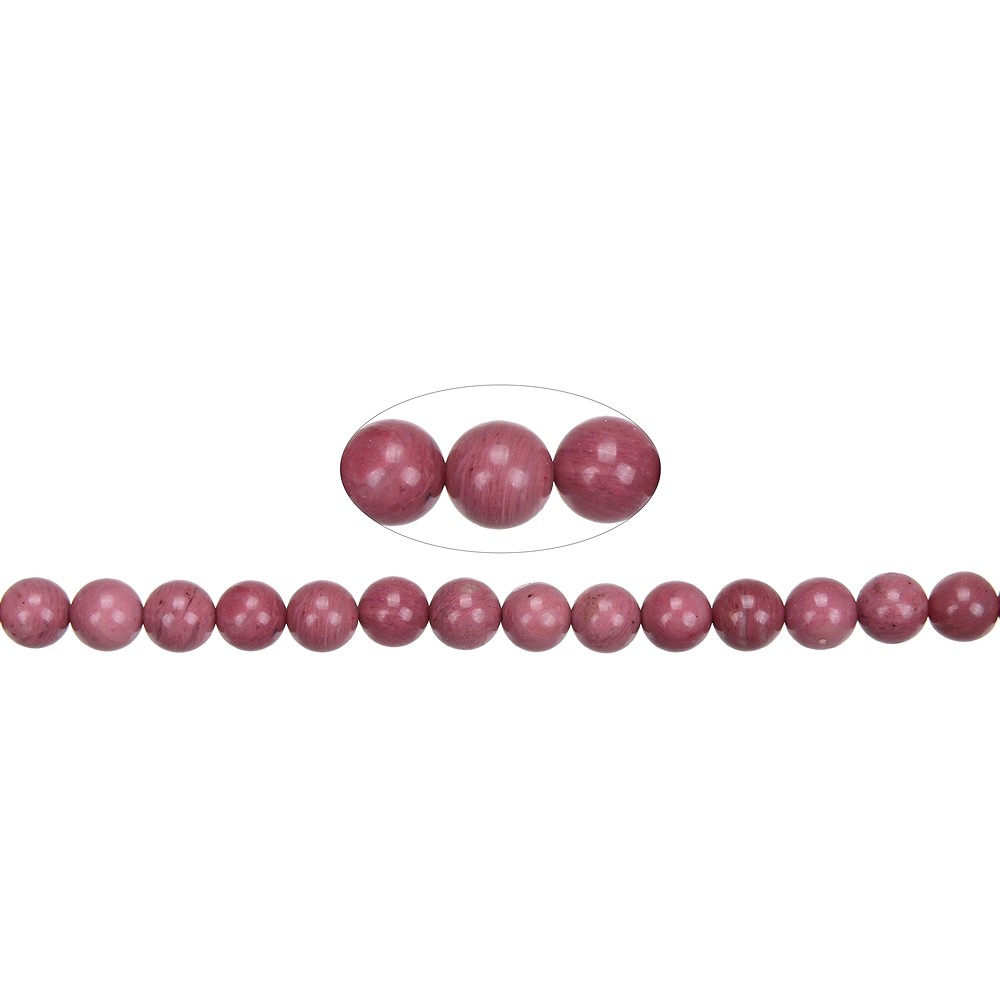 String Beads, Thulite A, 08mm | minerals trade - gems, healing stones & jewelry