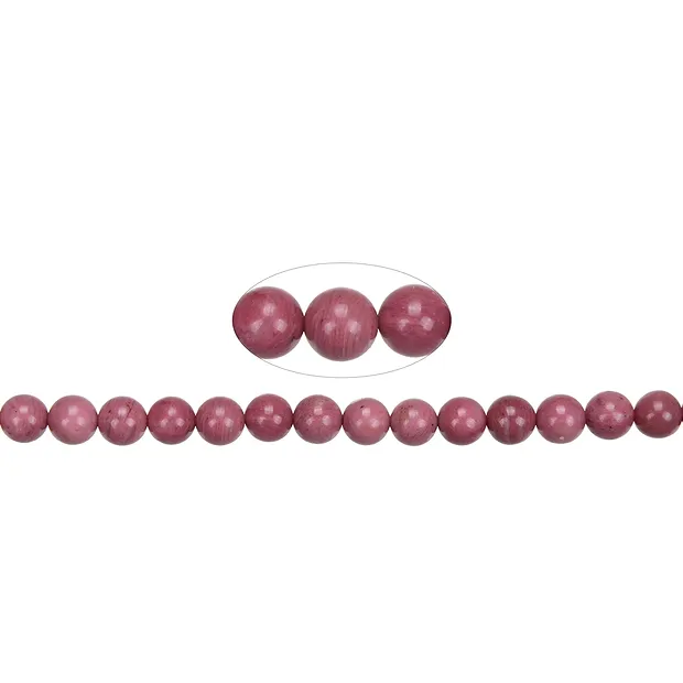 Rang de collier boules, Thulite A, 08mm | Marco Schreier