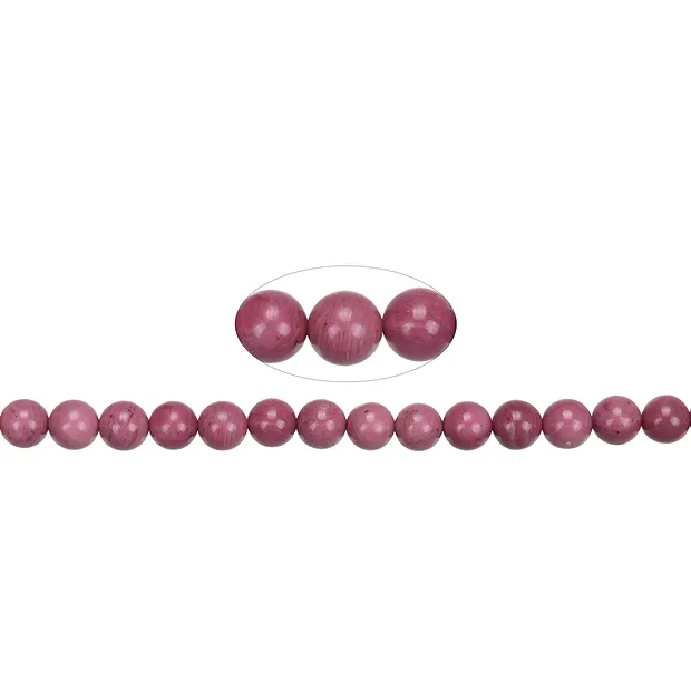 String Beads, Thulite A, 08mm | minerals trade - gems, healing stones & jewelry