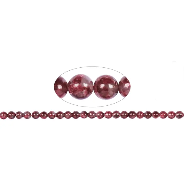 Strang Kugeln, Thulit AA, 08-08,5mm | Schreier Edelsteine, Heilsteine & Schmuck