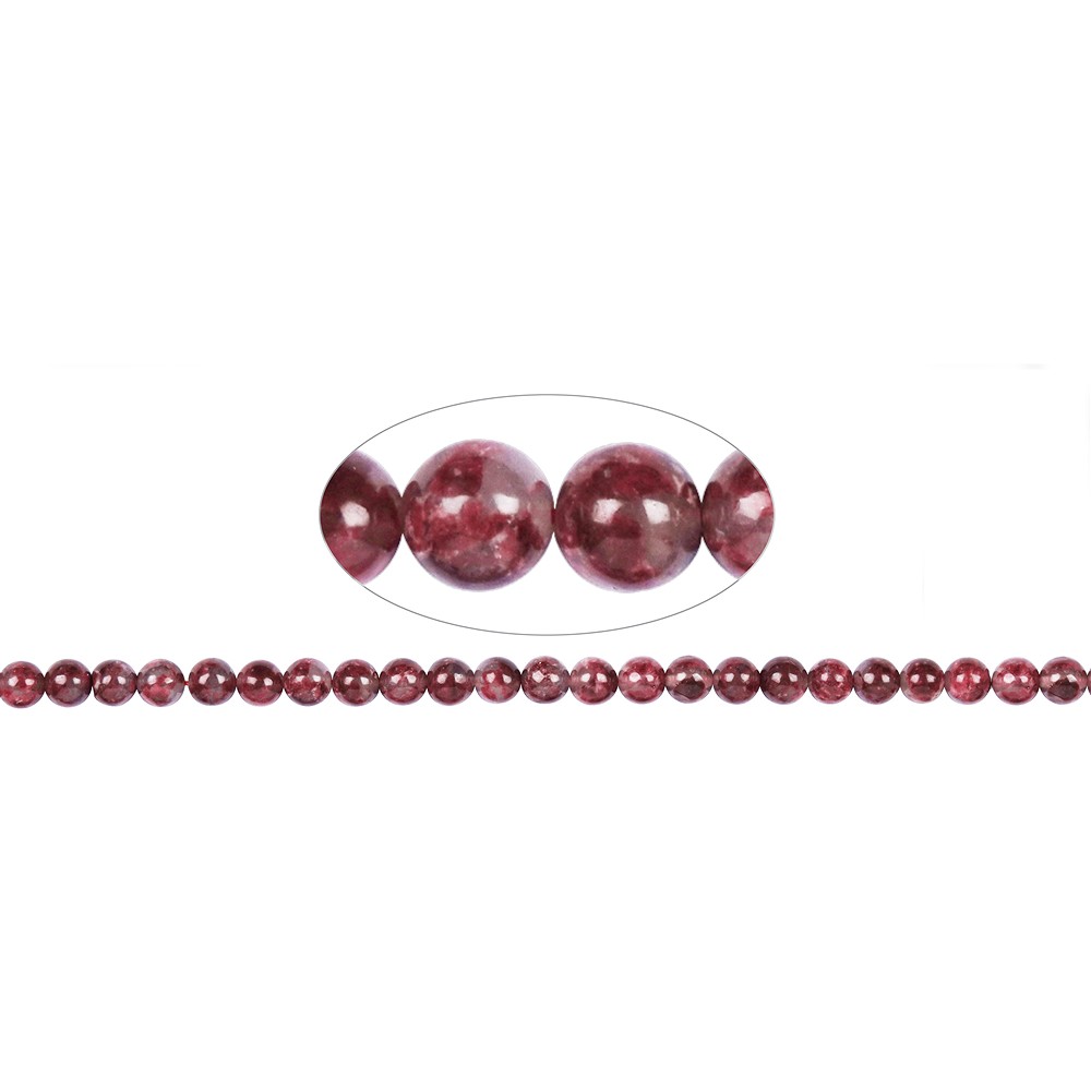 Strang Kugeln, Thulit AA, 08-08,5mm | Schreier Edelsteine, Heilsteine & Schmuck