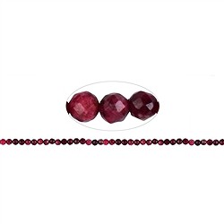 141900104923 Rang de colliers boules, Thulite, à facettes, 04mm (39cm) | Marco Schreier