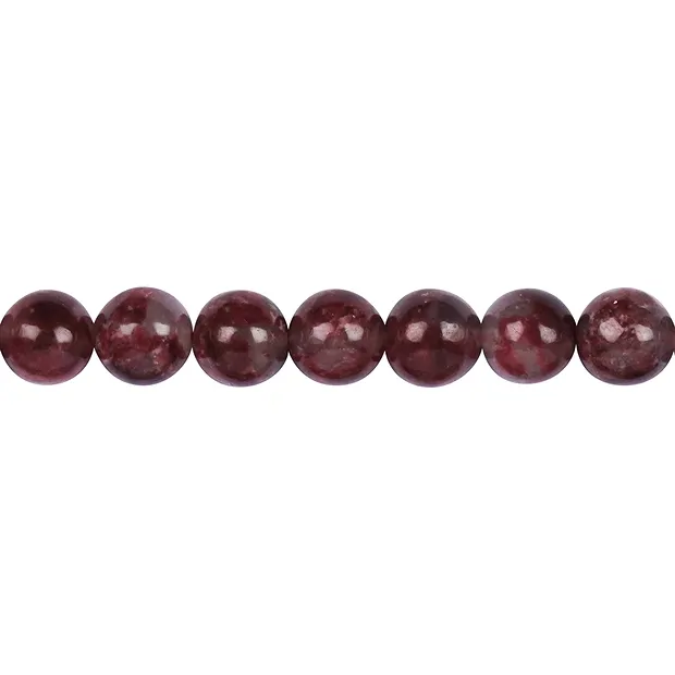 Filo di perline, Thulite AA, 09-10 mm | grossista gemme e pietre curative
