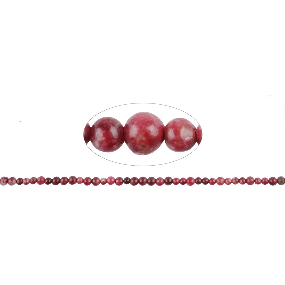 Rang de colliers boules Thulite, 02,5 - 03mm (39cm) | Marco Schreier