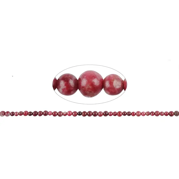 Filo di perle di Thulite, 02,5 - 03 mm (39 cm) | Marco Schreier