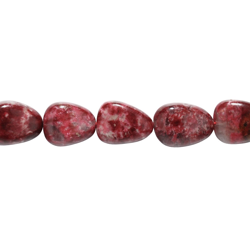Rang de colliers Nuggets, Thulite, 18 x 14mm (39cm) | Marco Schreier