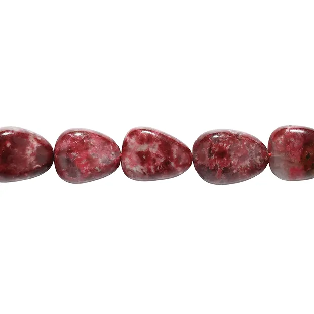 Strand of nuggets, Thulite, 18 x 14mm (39cm) | wholesaler gems & healing stones